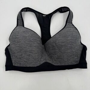 Under Armour Sports Bra Heather Gray Racerback High Impact Support Size‎ 36C